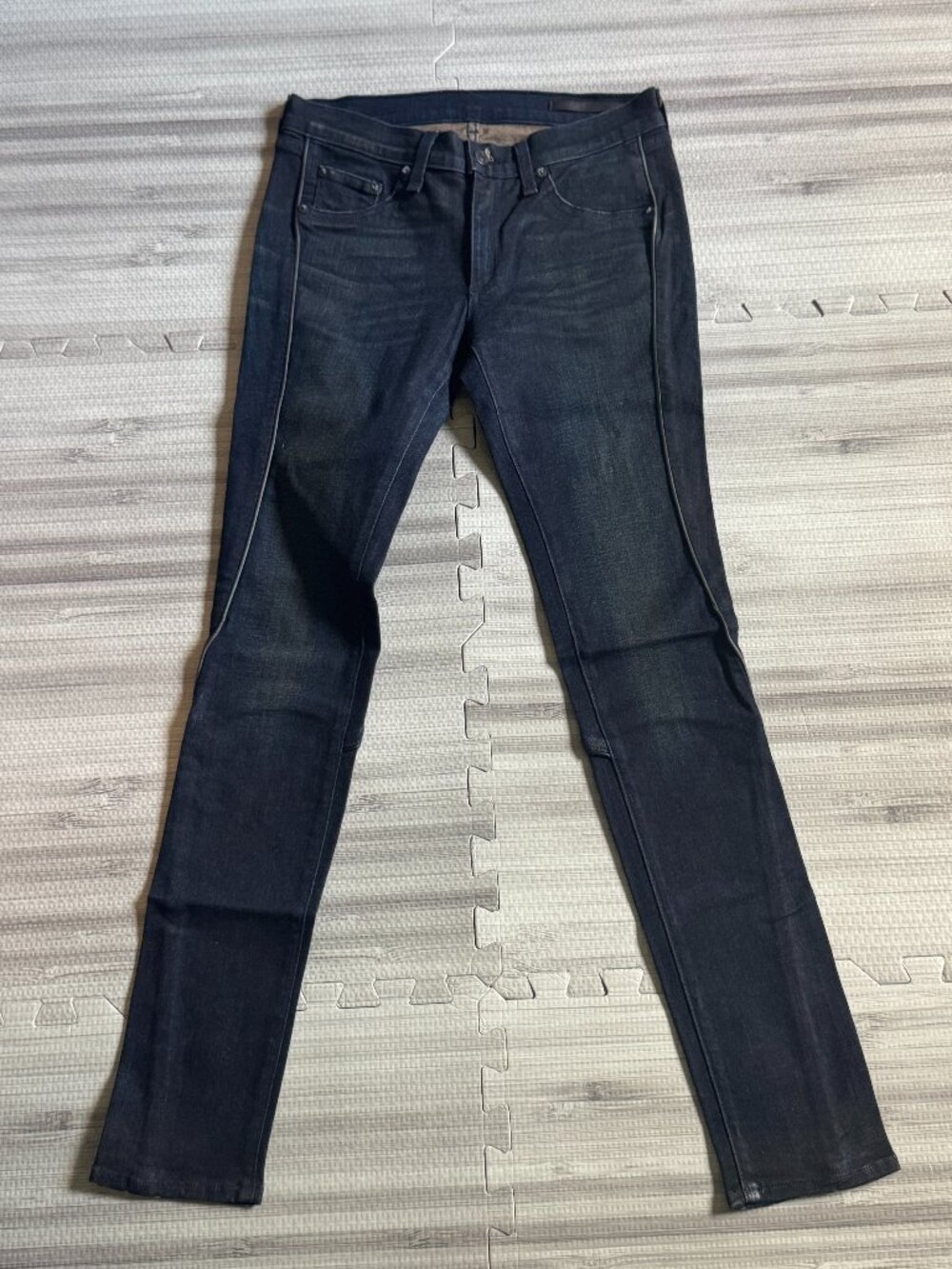 Rag & Bone Women's Whiskered Dark Wash Skinny Jeans